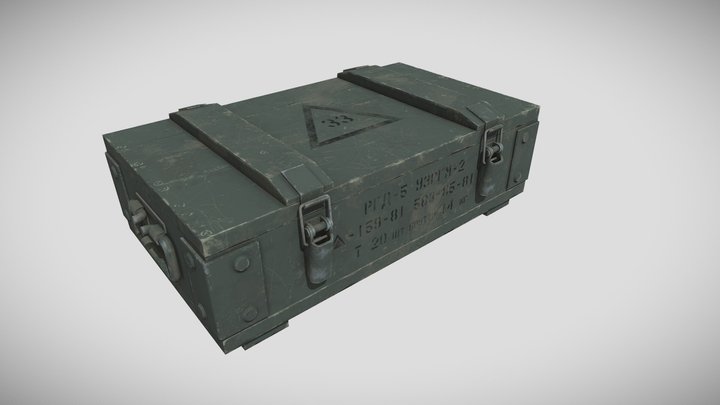 RGD-5 Soviet Grenade Box 3D Model
