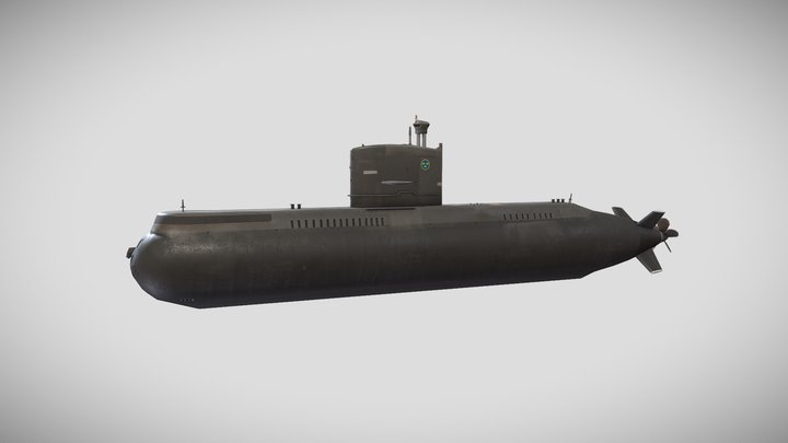 Näcken-Class Submarine 3D Model