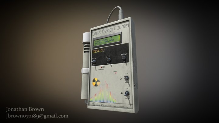 Geiger Counter GCA-03W 3D Model