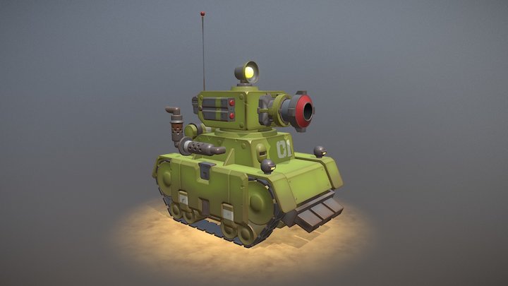 Stylised Tank 3D Model