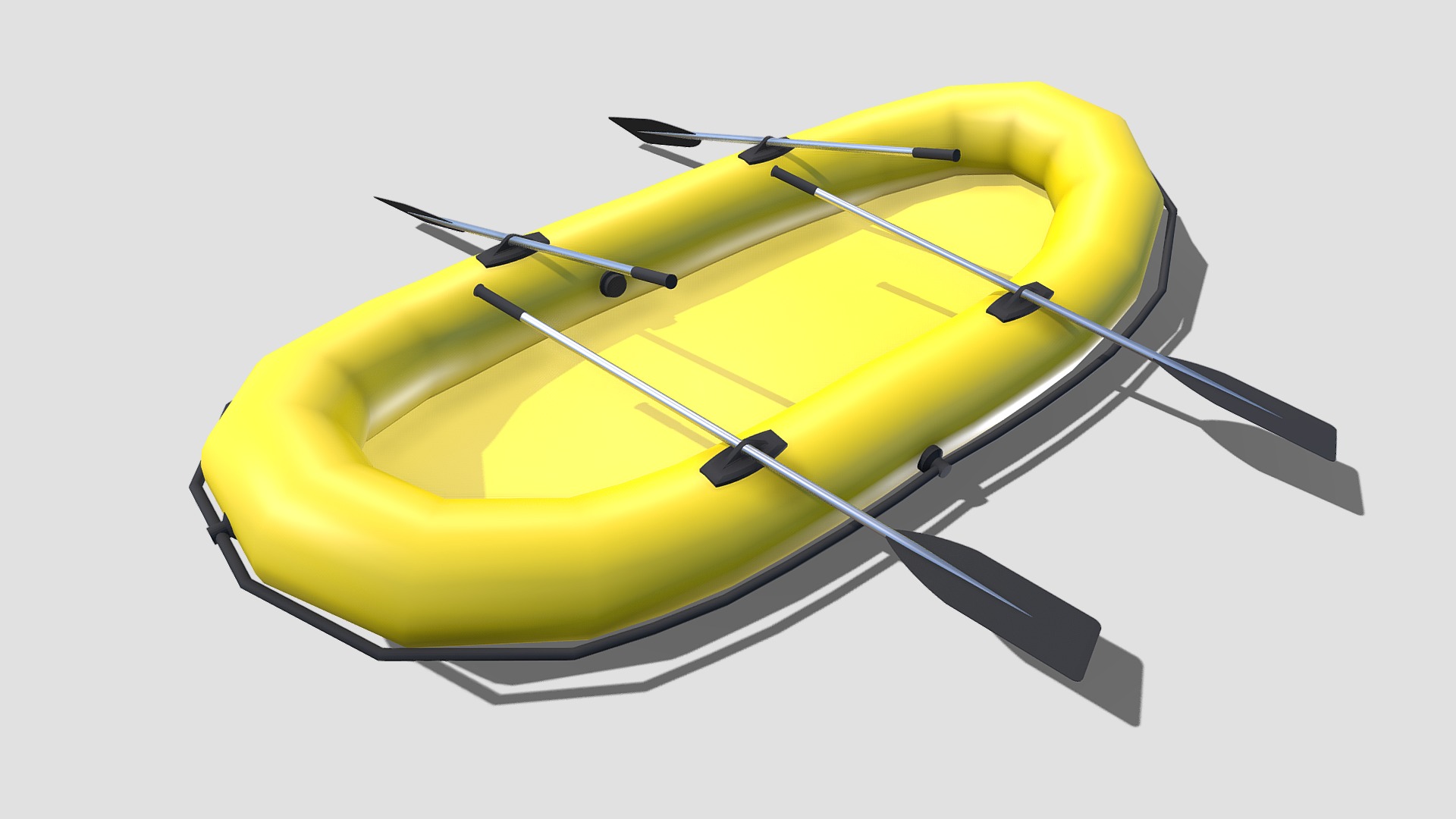 3D model Rubber Boat - This is a 3D model of the Rubber Boat. The 3D model is about diagram, engineering drawing.