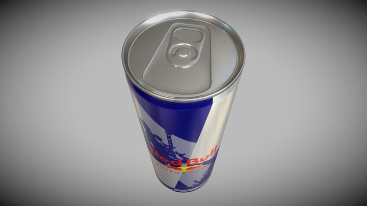 Red Bull Can 3D Model
