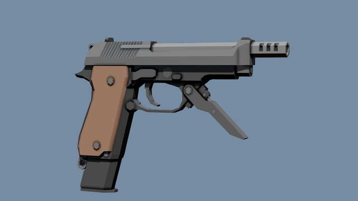 Low-Poly Beretta 93R