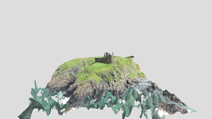 Dunskey Castle - Rhins of Galloway 3D Model
