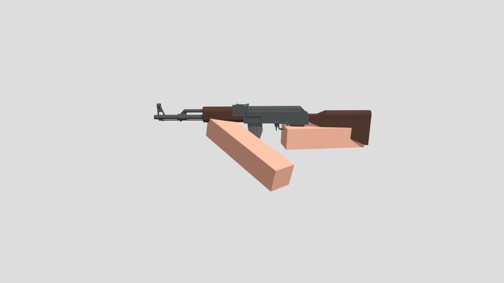 Ak47 Animations 3D Model