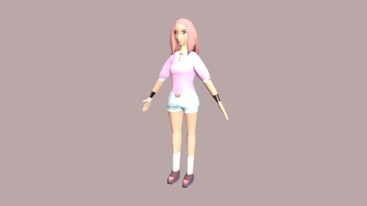 3D Character Model Rose 3D Model