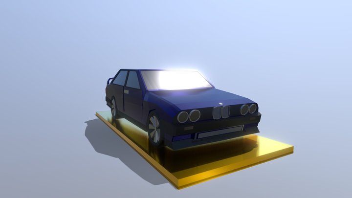 Bmw M3 E30 LowPoly 3D Model