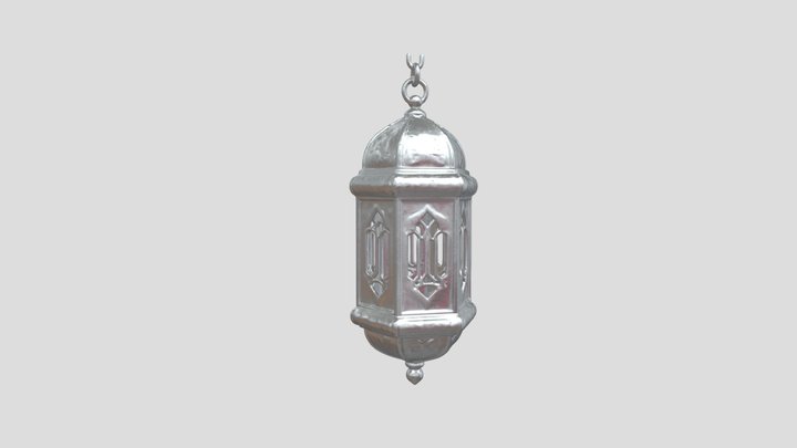 Ornate Islamic Arabian lantern lamp silver – Modello 3D gratuito STL