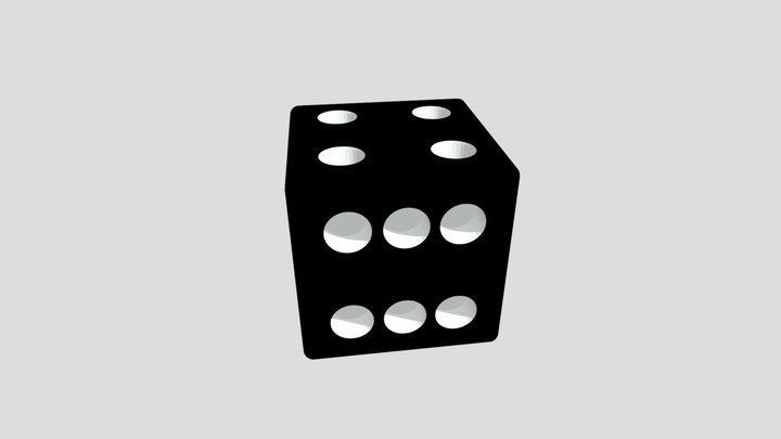 Free  black dice 3D Model