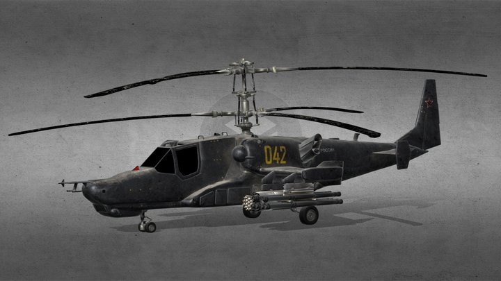 Helicopter Ka-50 3D model 3D Model