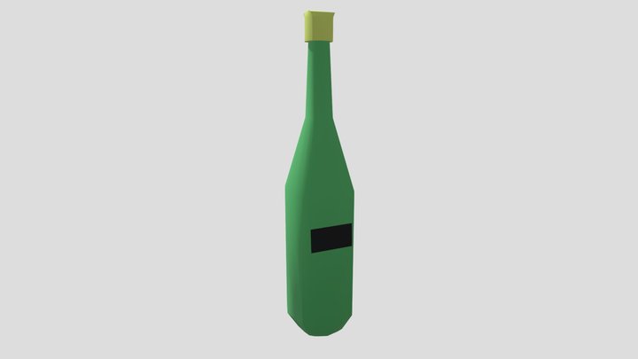 Drinks glass bottle 3D Model
