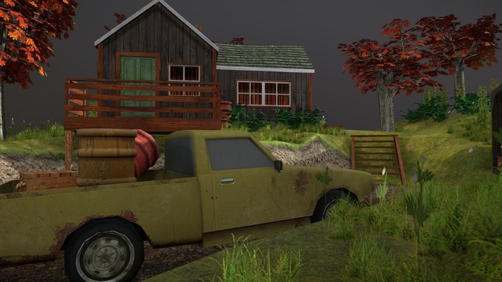 DAE Diorama - Forest Loner 3D Model