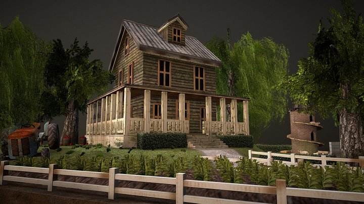 DAE Diorama retake – Small farm 3D Model