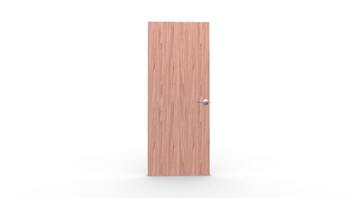 Oak Veneer Int Flush Door 3D Model