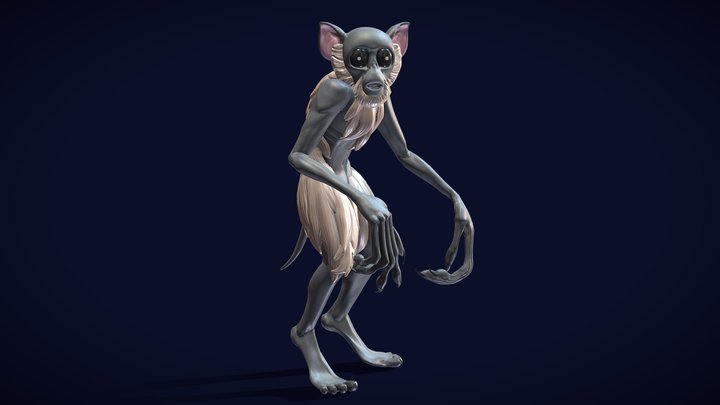 Cute Creature-Fantastic beasts-Imp 3D Model