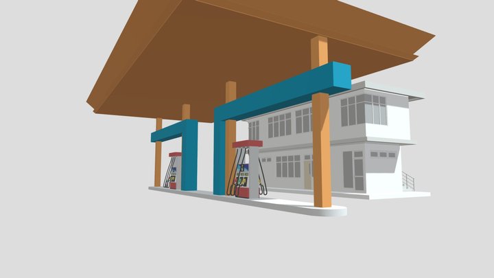 Filling Station 3D Model