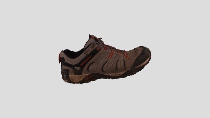 Merrell well-worn hiking shoe – Free 3D Model STL