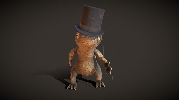 Gecko Character 3D Model