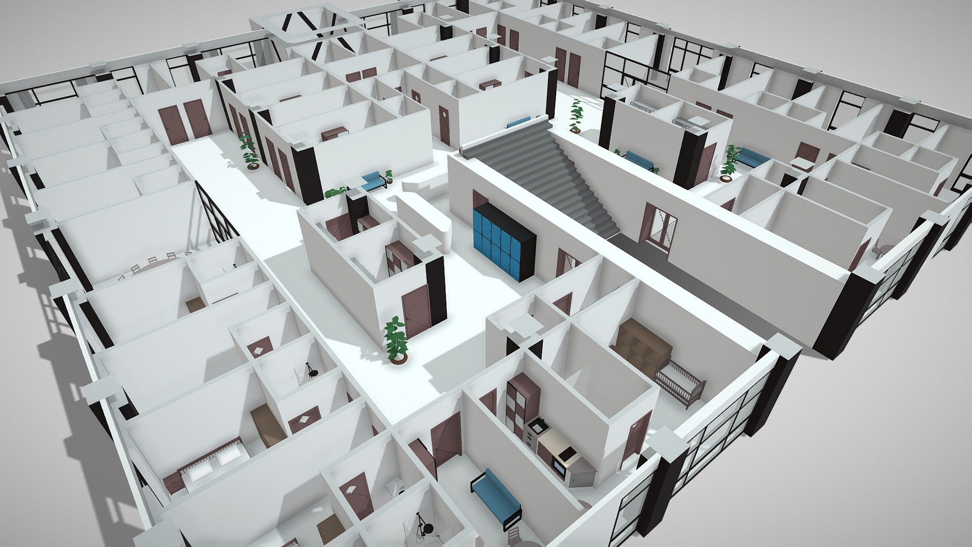 level-2-hostel - 3D model by archidi.com [22ebf54] - Sketchfab