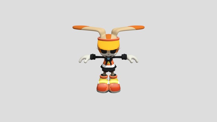 Cream The Rabbit 3D Model
