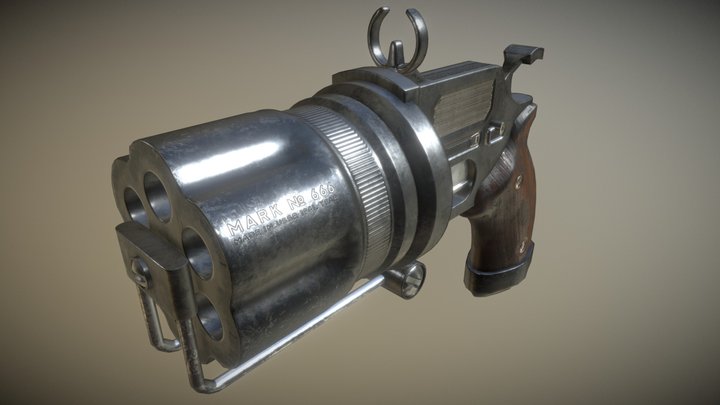 Revolver bolter 3D Model