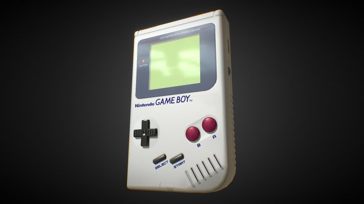1989 - Nintendo Game Boy handheld console 3D Model