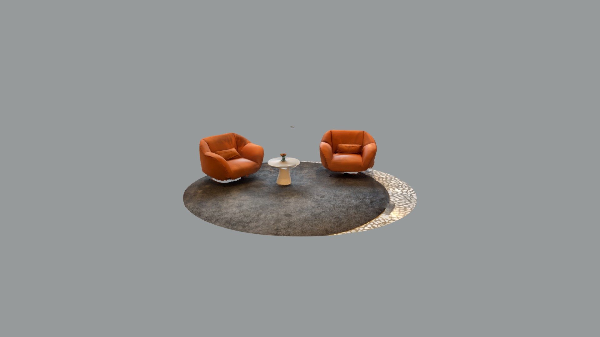 Brown Sofa with table