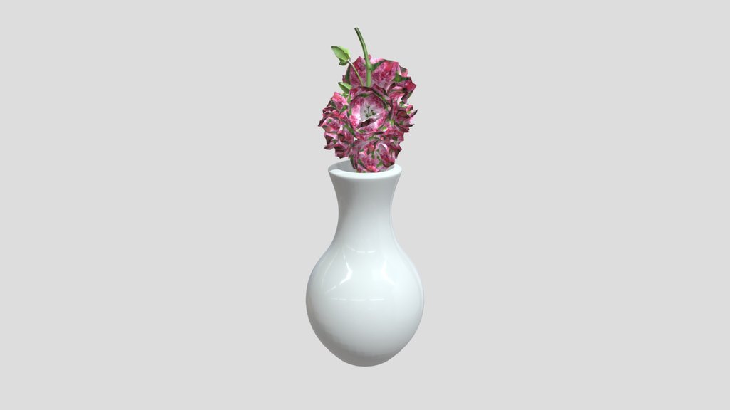 Soft Petal White Vase