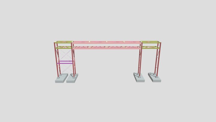 SCRAP DUCT PIPE BRIDGE 3D Model