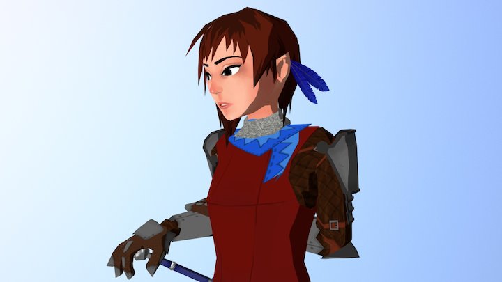 Arcus: Elle Armored Outfit 3D Model