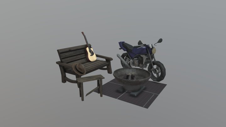 DAE 5 Finished props - Forest Loner 3D Model