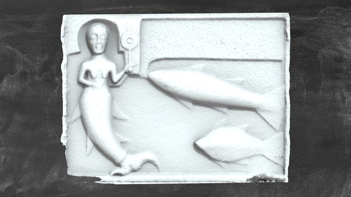 Kilcooley Abbey - Mermaid Stone 3D Model