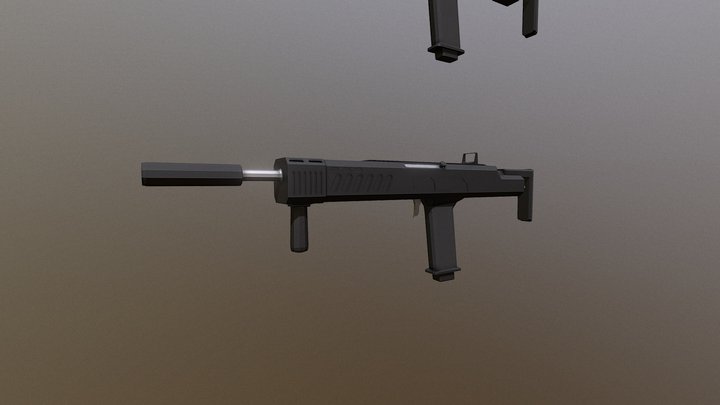 SMG Gun | Low poly 3D Model