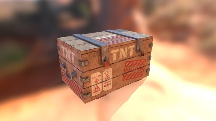 TNT crate 3D Model