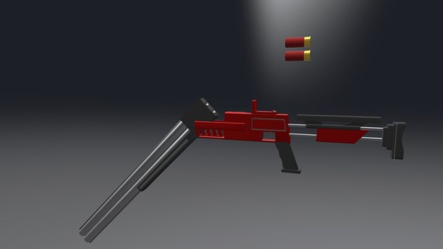 Shotgun Sword 3D Model