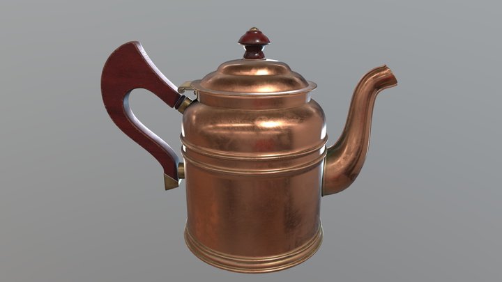 Polished tea kettle – Free 3D Model STL