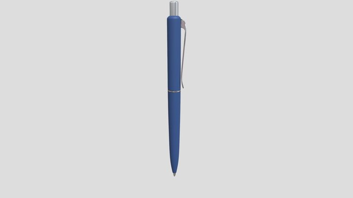 Dark blue pen 3D Model