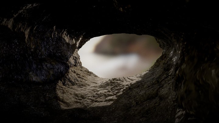 Small Cave scene with opening 3D Model