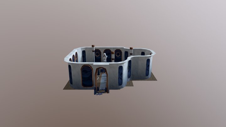 Temple Environment 3D Model