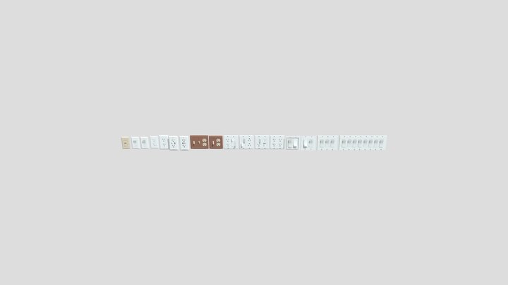 Wall Outlet Set A 3D Model