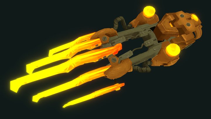 Wildstar Stalker Claws (Painted) 3D Model