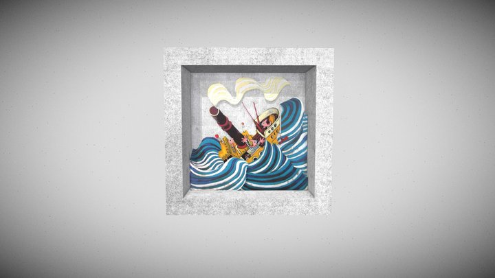 Wim Hofman - Schip op zee 3D Model