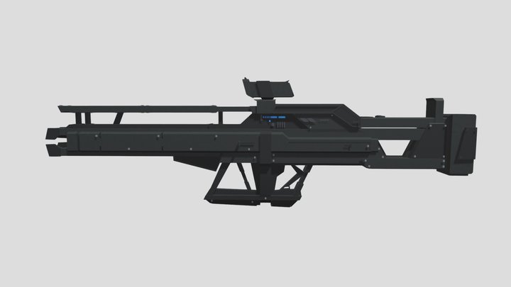 Cameraman rail gun 3D Model