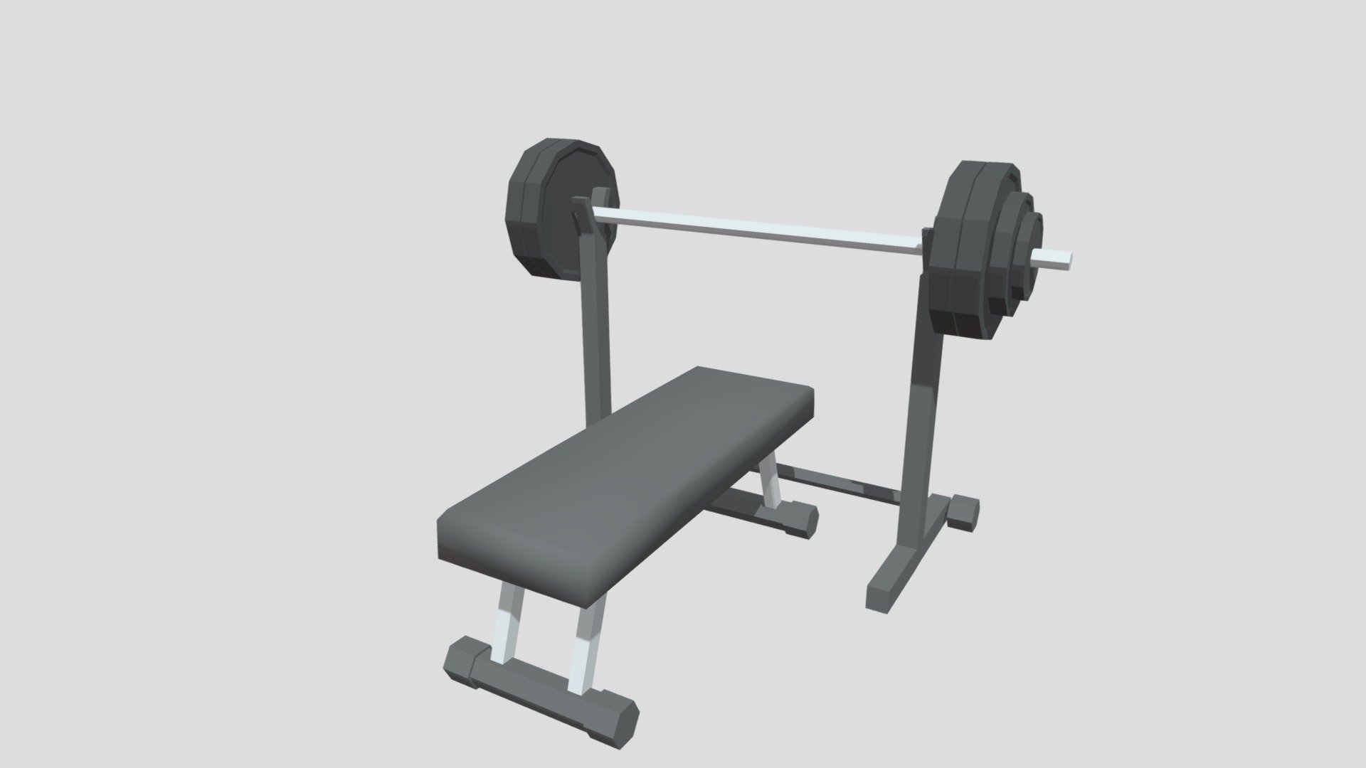 FREE LowPoly Crossfit - Weight Bench 1