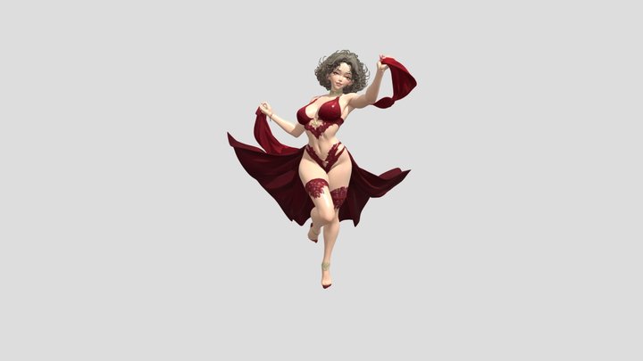 Flying Celestial Dancer 3D Model