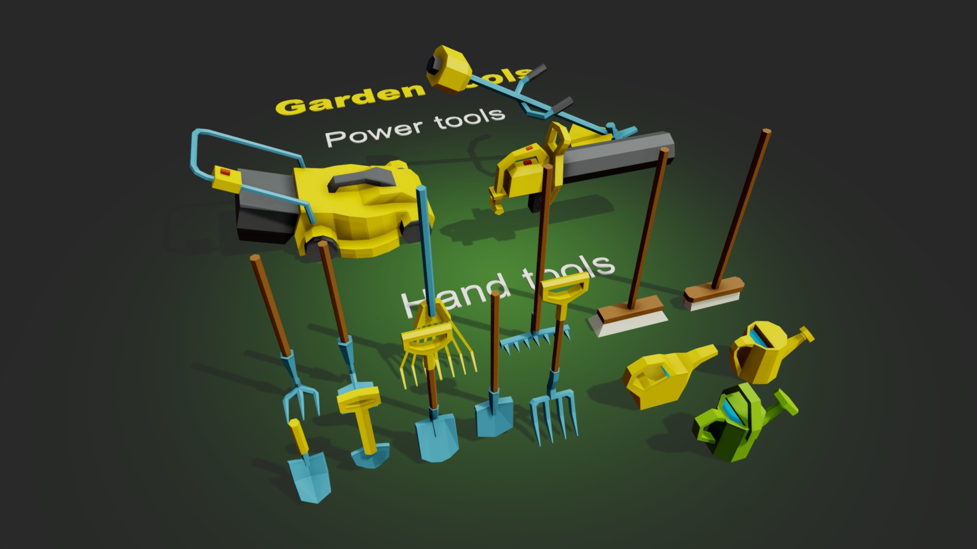 Assets Garden tools - 3D model by burunduk [22fc57d] - Sketchfab