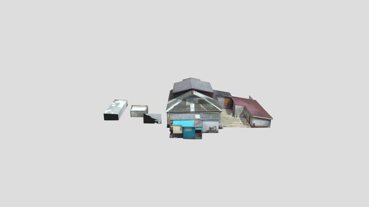 Современный двухэтажный деревенский дом 3D Model