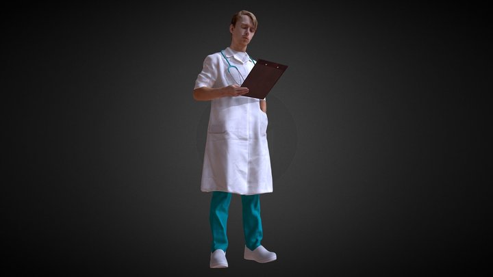 3D Scan Man Doctor 022 3D Model