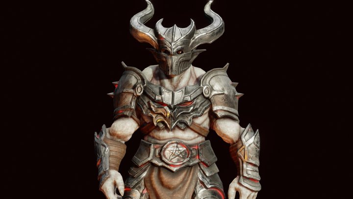 Doom HellGuy — Demon Warrior / Game Ready – Modello 3D gratuito STL