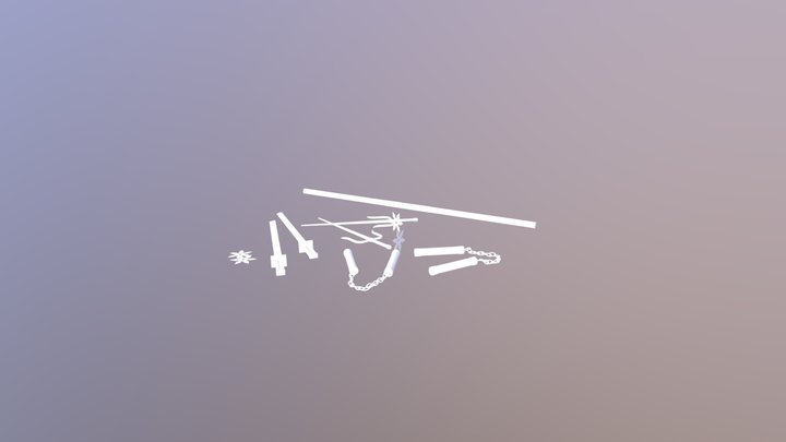 Ninja-weapons 3D Model